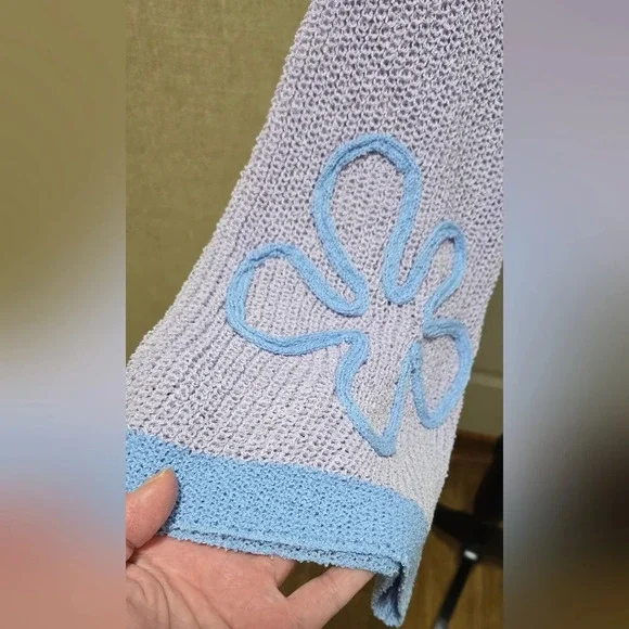 EASEL Flower Patterned Knit Sweater Tunic #334-338 - Picture 10 of 10